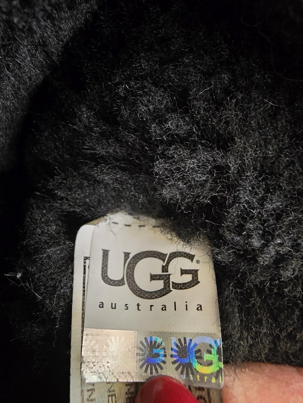 UGG Australia Classic Short Black Suede Sheepskin Boots Womens Size 8 - Picture 7 of 8